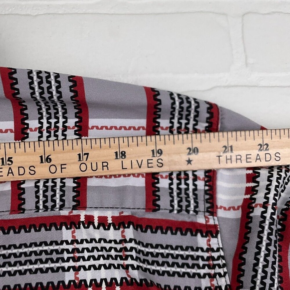 Classic Plaid Button-Down Shirt - Red, Black, and White - Picture 8 of 10